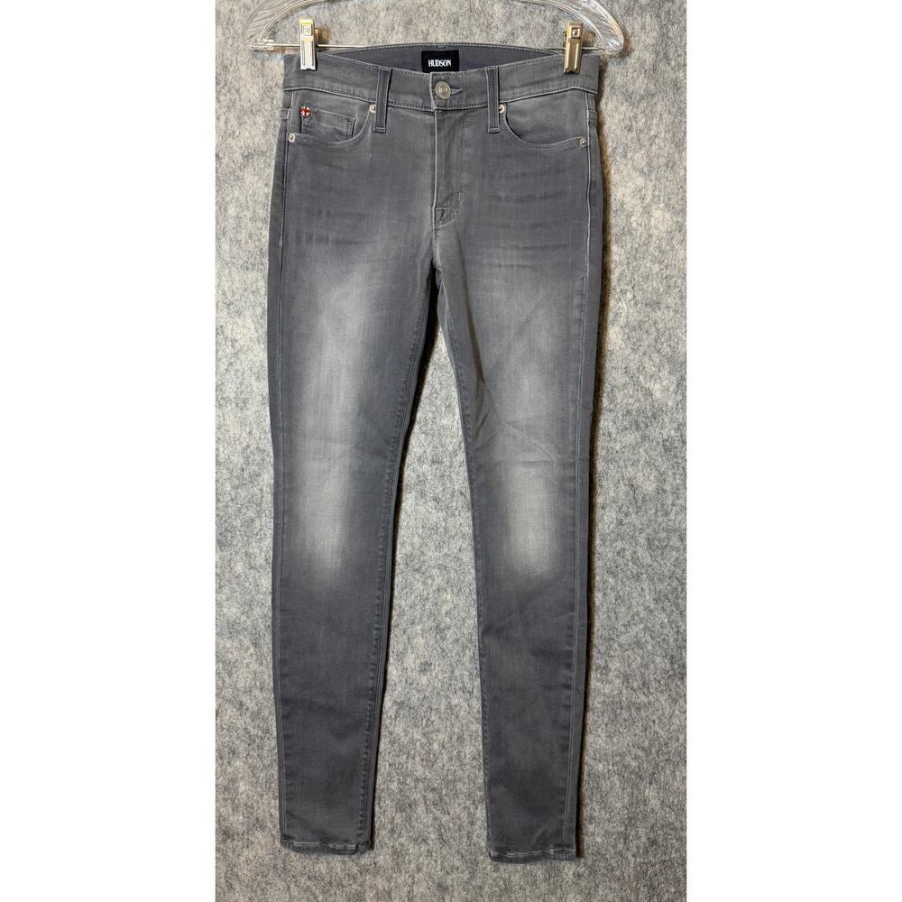 Hudson Womens Size 24 Gray Mid-Rise Skinny Jeans